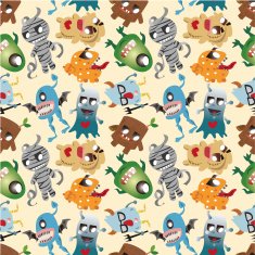 seamless monster pattern N14