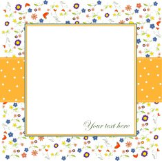 invitation with flowers and white background N6