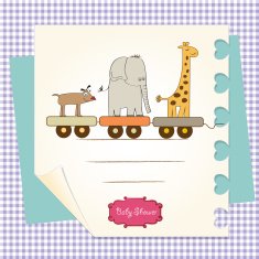Baby shower card N141