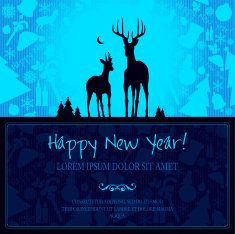 Happy New Year vector card or background N14