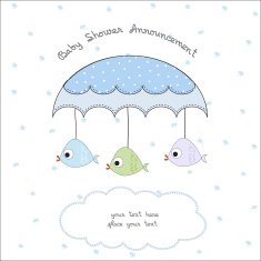 delicate baby shower card