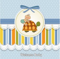 funny baby boy announcement card N19