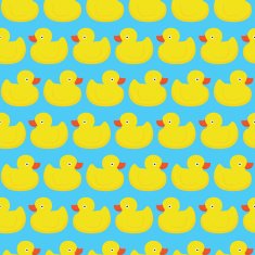 Yellow duck seamless vector pattern N2