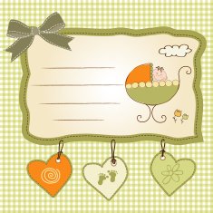 Baby boy announcement card N59