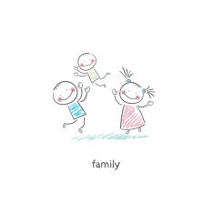 Happy family Illustration