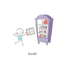 Reader of books Illustration