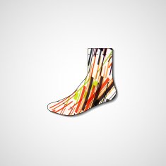 Abstract illustration on sock N138