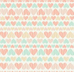 Romantic colorful seamless heart pattern