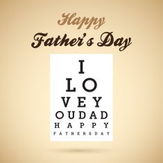 Happy Father's Day with Eye Test Chart