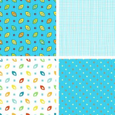 Set of abstract geometrical patterns with hand drawn elements