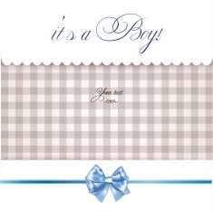 Baby boy announcement card N60