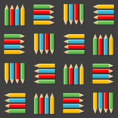 School background with colored pencils N3
