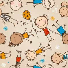 Seamless kids illustration