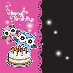 Cute owl birthday