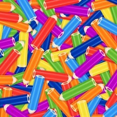 Pencil Pile Background Card Or Cover Vector Illustration