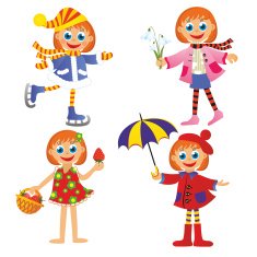 girl in different times of year N2