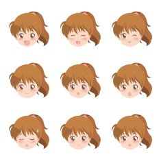 Girl face N13