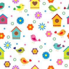 Colorful Birds And Flowers N2