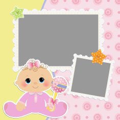 Cute template for baby's card N17