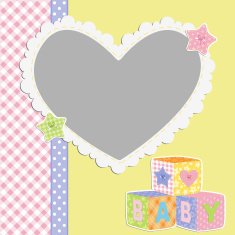 Cute template for baby's card N18