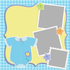 Cute template for baby's card N19