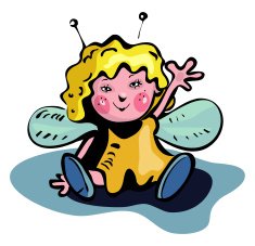 Girl in bee costume