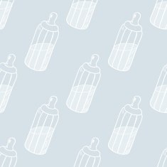Bottle of milk seamless pattern N3