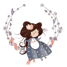 Cute girl in flower wreath N2