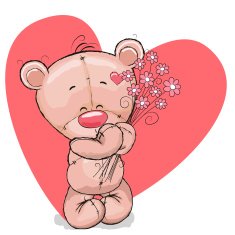 Bear With Flowers N14