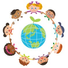 Children environment Eco tying a hand