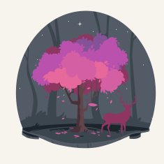 Magical forest illustration N2