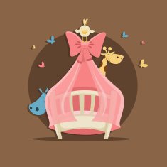 Baby shower illustration vector