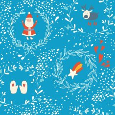 Seamless pattern with Christmas elements N7