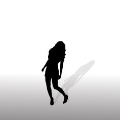 Vector silhouette of a woman N133