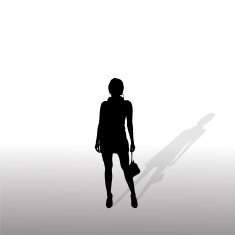 Vector silhouette of a woman N135