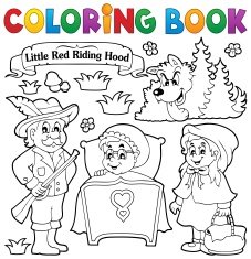 Coloring book fairy tale theme 1