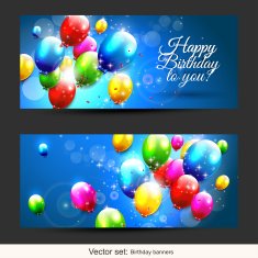 Birthday balloons banners N2