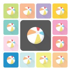Rubber air Icon color set vector illustration