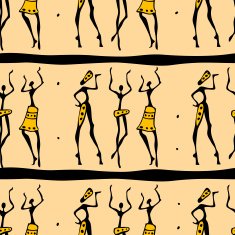 Seamless African dancers