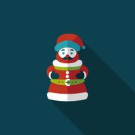Santa Claus flat icon with long shadow eps10 N93