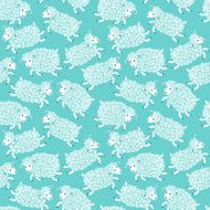 Seamless pattern with cute sheep N7