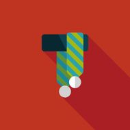 scarf flat icon with long shadow eps10 N11