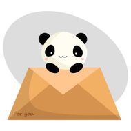 Panda and letter