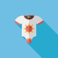 baby onesie flat icon with long shadow EPS 10 N41