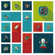 kid toys flat ui background eps10 N15
