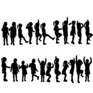 Vector silhouette of child N56