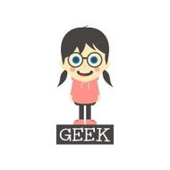 geek girl cartoon N17