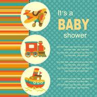 Baby greeting card or invitation N16