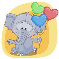 Elephant With Balloons N3