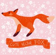 Cute vector fox N2